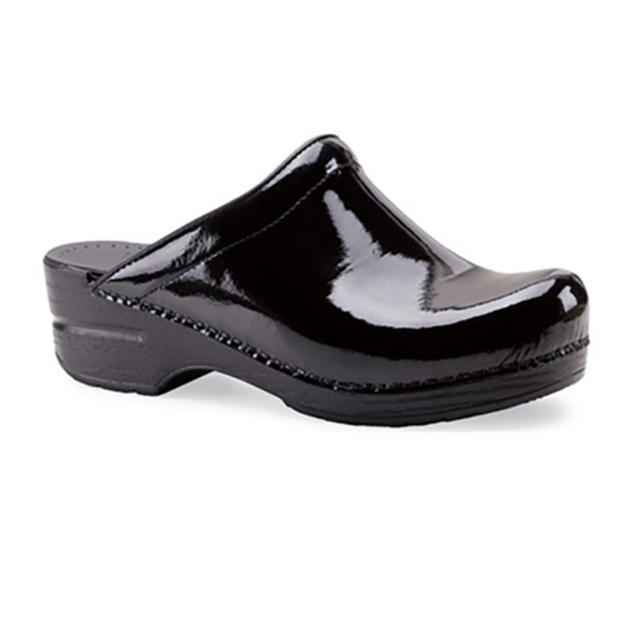 dansko sonja black patent